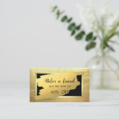 Référencement Carte de parrainage Elegant Gold, Confetti, Brush (Debout devant)