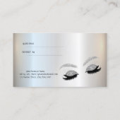 Référencement Carte de Parrainage Elegant Silver Glitter Lashes (Dos)