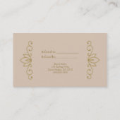 Référencement Carte de parrainage élégante et chic rose et or (Dos)