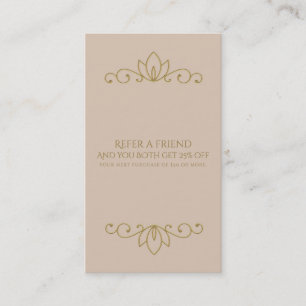 Référencement Carte de parrainage élégante et chic rose et or
