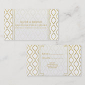 Référencement Carte de parrainage Gold & White Arabian Moroccan (Devant / Derrière)