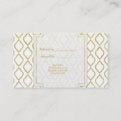 Référencement Carte de parrainage Gold & White Arabian Moroccan (Dos)