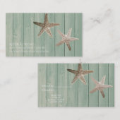 Référencement Carte de parrainage Golden Starfish & Wood Beach (Devant / Derrière)