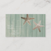 Référencement Carte de parrainage Golden Starfish & Wood Beach (Dos)