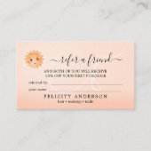 Référencement Carte de parrainage Logo Code QR Peach Beauty (Devant)