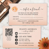 Référencement Carte de parrainage Logo Code QR Peach Beauty