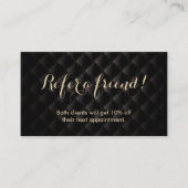 Référencement Carte de parrainage | Luxe Black & Gold (Devant)
