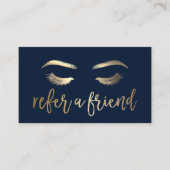 Référencement Carte de parrainage | Maquillage Artiste Typograph (Devant)