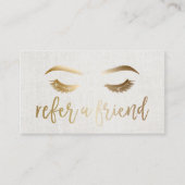 Référencement Carte de parrainage | Maquillage Artiste Typograph (Devant)