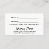 Référencement Carte de parrainage | Points Roses Gold Crown & Co (Dos)