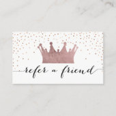 Référencement Carte de parrainage | Points Roses Gold Crown & Co (Devant)