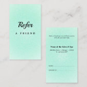 Référencement Carte de parrainage pour Salon & Spa Élégant (Devant / Derrière)
