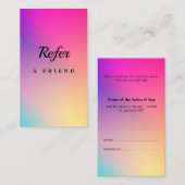 Référencement Carte de parrainage pour Salon & Spa Élégant (Devant / Derrière)