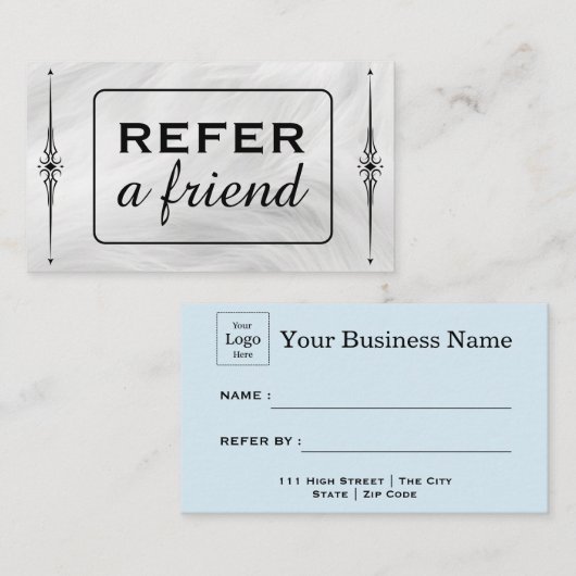 Référencement Carte de parrainage professionnelle pour entrepris (Devant / Derrière)