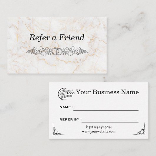 Référencement Carte de parrainage professionnelle pour entrepris (Devant / Derrière)