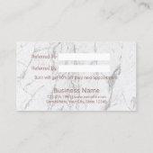 Référencement Carte de parrainage | Salon de beauté en or et mar (Dos)