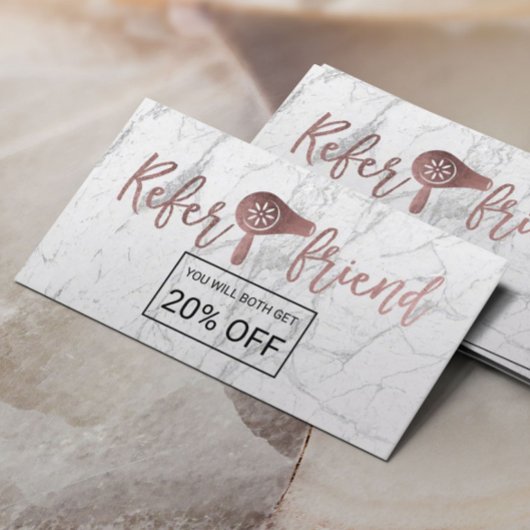 Référencement Carte de parrainage |Salon de beauté Rose Gold Mar