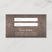 Référencement Carte de parrainage | Script moderne en or de marb (Dos)