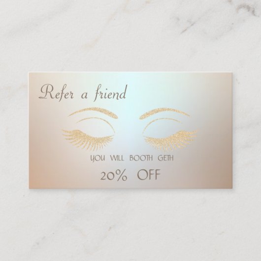 Référencement Carte de Parrainage Stylish Chic, Stylish, Glitter (Devant)