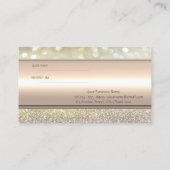 Référencement Carte de Parties scintillant de Bokeh Stripe Elega (Dos)