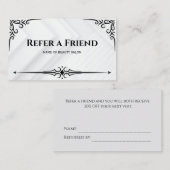 Référencement Carte de recommandation (Devant / Derrière)