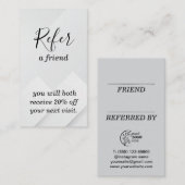 Référencement Carte de recommandation (Devant / Derrière)