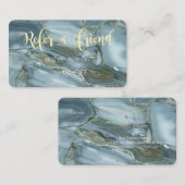 Référencement Carte de recommandation à texture de marbre modern (Devant / Derrière)