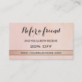 Référencement Carte de recommandation Blush Rose Gold (Devant)