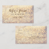 Référencement Carte de recommandation Bokeh élégante et stylée (Devant / Derrière)