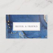 Référencement Carte de recommandation chic en marbre d'agate Nav (Devant)