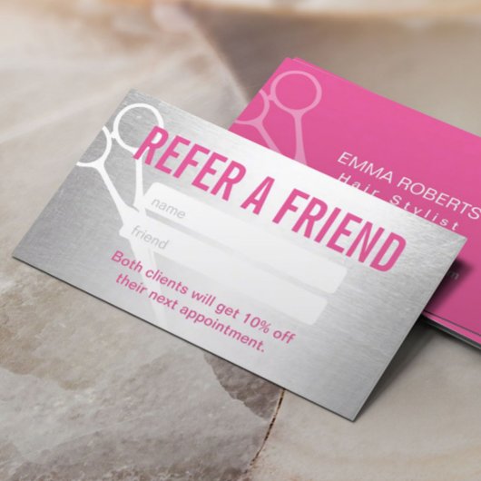 Référencement Carte de recommandation | Ciseaux de coiffure mode