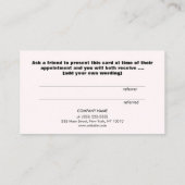 Référencement Carte de recommandation client Coeur rouge mou (Dos)