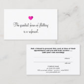 Référencement Carte de recommandation client Cute Faux Pink Foil (Devant / Derrière)