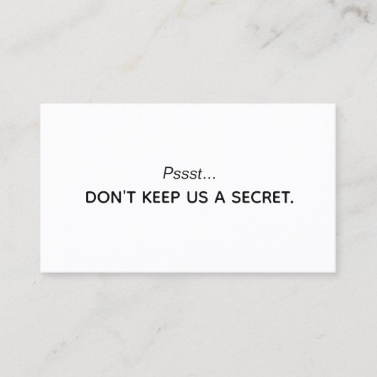 Référencement Carte de recommandation client simple (Devant)