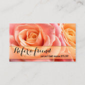 Référencement Carte de recommandation Coral Roses Référer une am (Devant)