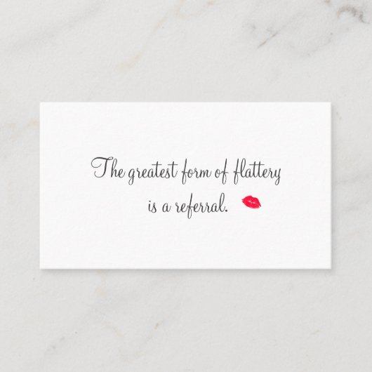 Référencement Carte de recommandation Cosmetologie Retro Kissing (Devant)