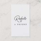 Référencement Carte de recommandation d'affaires élégante et sim (Devant)