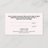 Référencement Carte de recommandation de fidélité client Gold He (Dos)