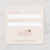 Référencement Carte de recommandation de maquilleur en terre cui (Dos)