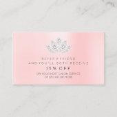 Référencement Carte de recommandation de salon Silver Pink VIP D (Devant)