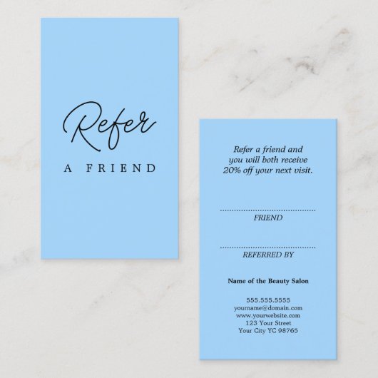 Référencement Carte de recommandation d'entreprise élégante et s (Devant / Derrière)