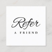 Référencement Carte de recommandation d'entreprise minimaliste (Dos)