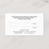 Référencement Carte de recommandation du client (Dos)