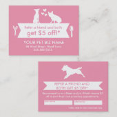Référencement Carte de recommandation du fabricant de chiens - P (Devant / Derrière)