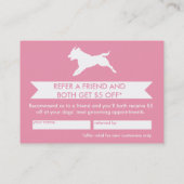 Référencement Carte de recommandation du fabricant de chiens - P (Dos)