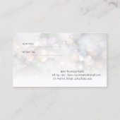 Référencement Carte de recommandation Elegant Bokeh Silver Diamo (Dos)