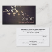 Référencement Carte de recommandation, élégant Zen Gold Branch S (Devant / Derrière)