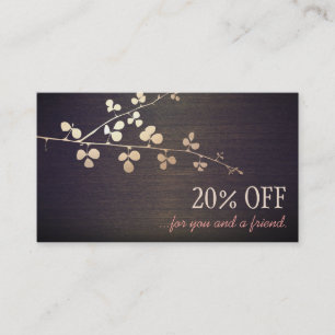 Référencement Carte de recommandation, élégant Zen Gold Branch S