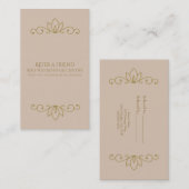 Référencement Carte de recommandation Élégante Chic Rose Poudré  (Devant / Derrière)