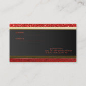 Référencement Carte de recommandation élégante et chic rouge pai (Dos)